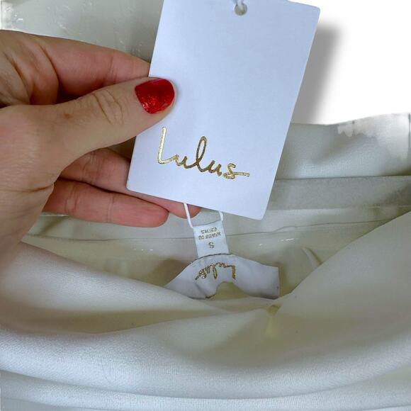 Lulus NWT Exceptional Romance White Off-the-Shoulder Mermaid Bridal Gown Dress - Picture 9 of 11